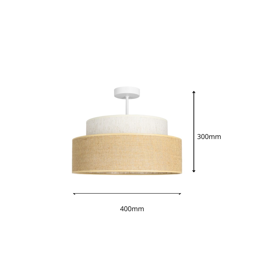 Lámpara de techo BOHO 1xE27/60W/230V color crema/beige