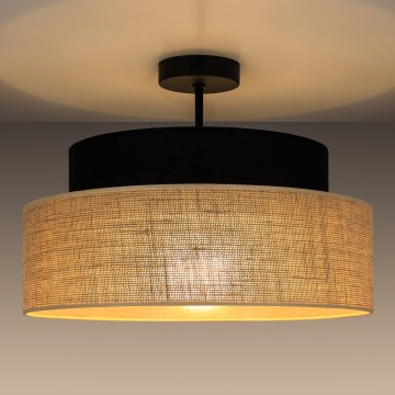 Lámpara de techo BOHO 1xE27/60W/230V negro/beige