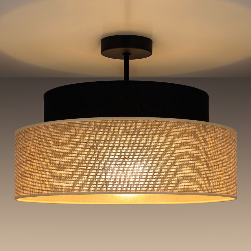 Lámpara de techo BOHO 1xE27/60W/230V negro/beige