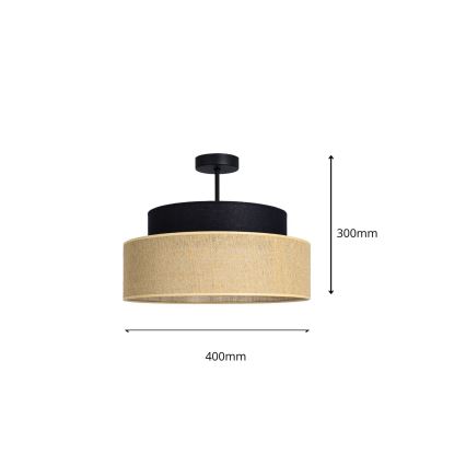 Lámpara de techo BOHO 1xE27/60W/230V negro/beige