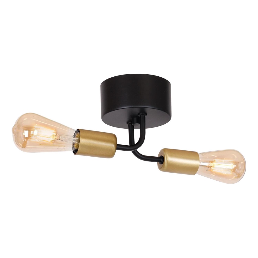 Lámpara de techo BRENDA 2xE27/60W/230V negro/dorado