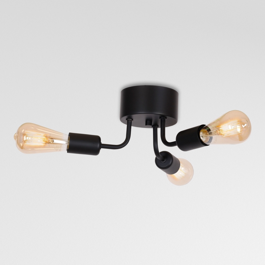 Lámpara de techo BRENDA 3xE27/60W/230V negro