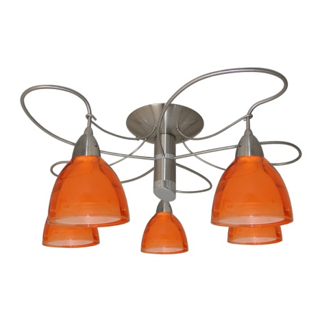 Lámpara de techo CARRAT cromo mate/cromo/anaranjado