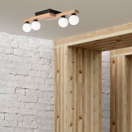 Lámpara de techo CORTINA 4xG9/5W/230V negro/roble