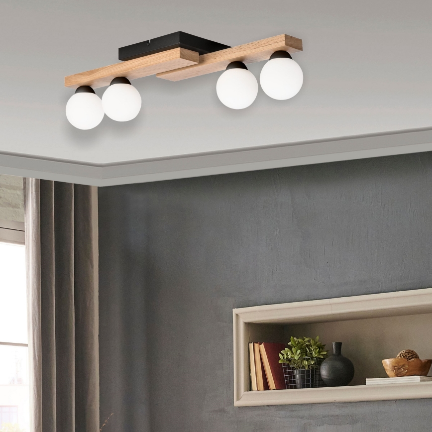 Lámpara de techo CORTINA 4xG9/5W/230V negro/roble