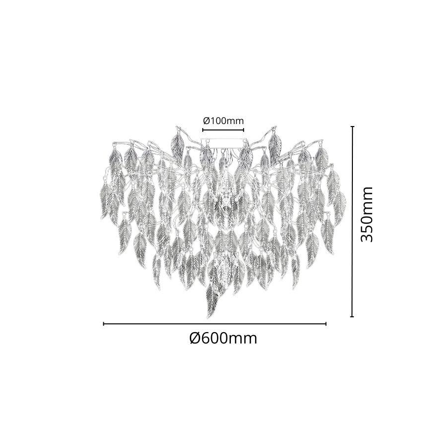 Lámpara de techo de cristal 10xG9/40W/230V negro