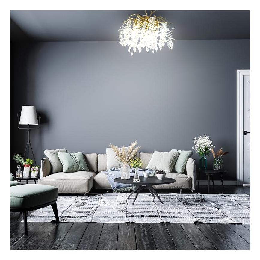 Lámpara de techo de cristal 9xG9/40W/230V dorado
