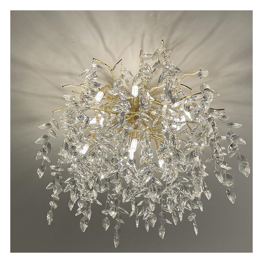 Lámpara de techo de cristal 9xG9/40W/230V dorado