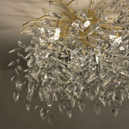 Lámpara de techo de cristal 9xG9/40W/230V dorado