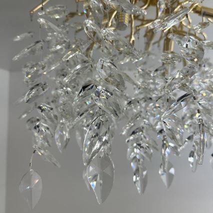 Lámpara de techo de cristal 9xG9/40W/230V dorado