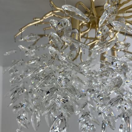 Lámpara de techo de cristal 9xG9/40W/230V dorado