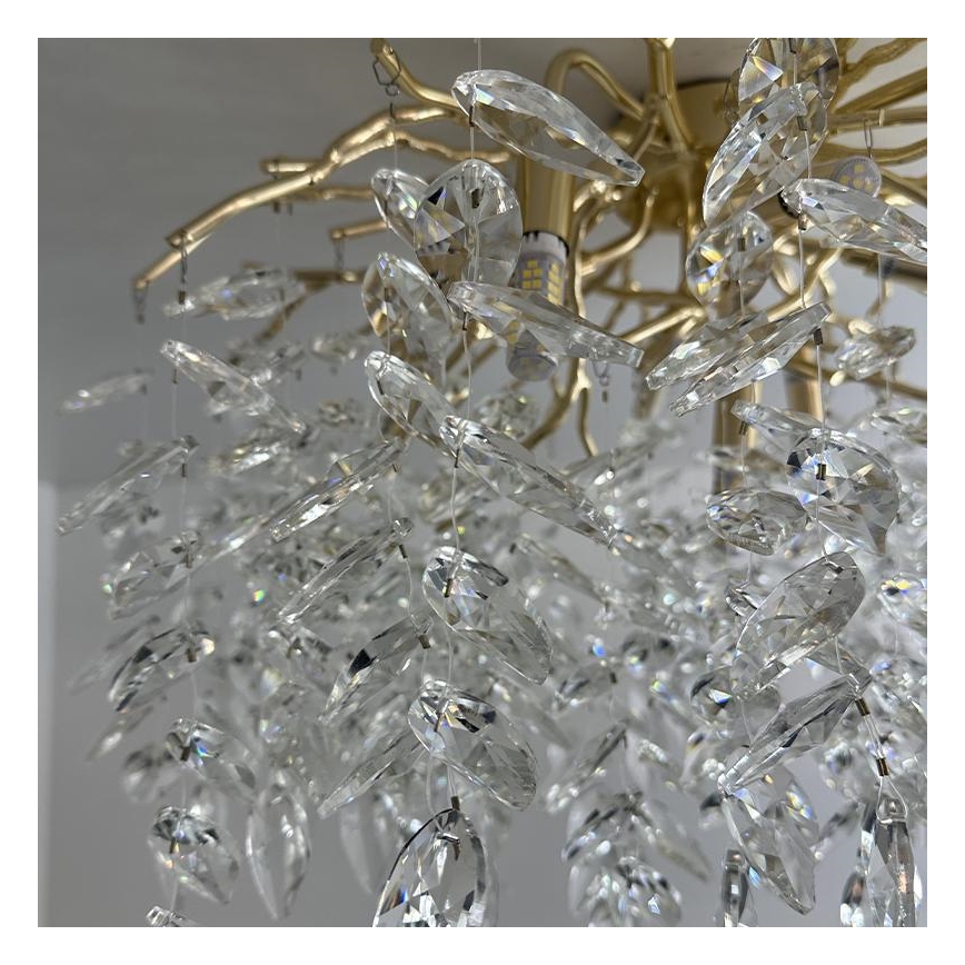 Lámpara de techo de cristal 9xG9/40W/230V dorado