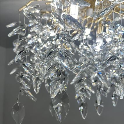Lámpara de techo de cristal 9xG9/40W/230V dorado