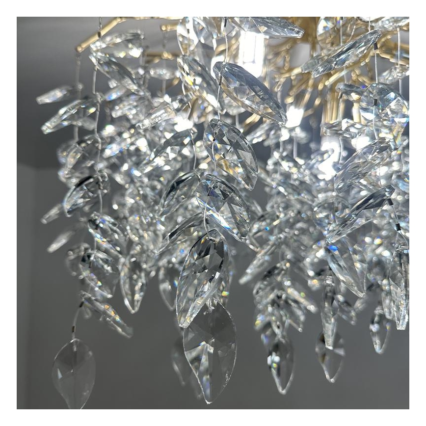 Lámpara de techo de cristal 9xG9/40W/230V dorado