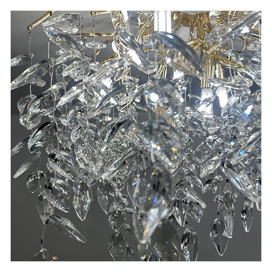 Lámpara de techo de cristal 9xG9/40W/230V dorado