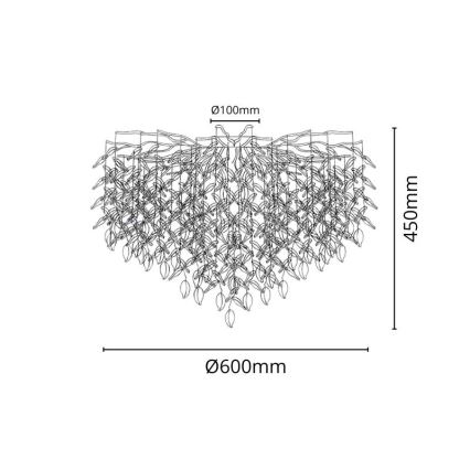 Lámpara de techo de cristal 9xG9/40W/230V dorado