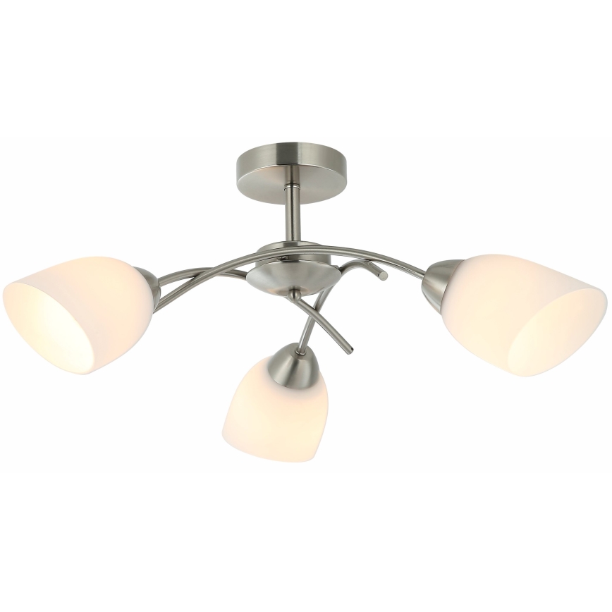 Lámpara de techo DONNA 3xE27/60W/230V níquel