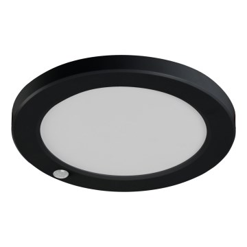 Lámpara de techo/empotrada LED con sensor de movimiento 2en1 ERGA LED/17W/230V 3000/4000/6500K negro