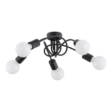Lámpara de techo FARTA 5xE27/60W/230V negro