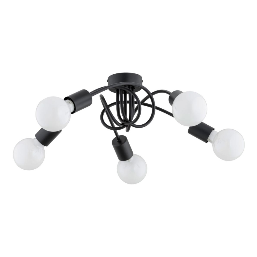 Lámpara de techo FARTA 5xE27/60W/230V negro