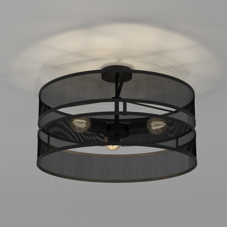 Lámpara de techo GLUM 3xE27/60W/230V negro