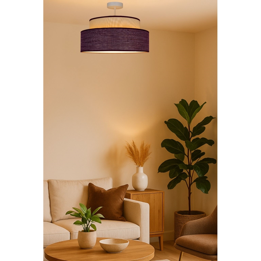 Lámpara de techo GRACE 1xE27/60W/230V color crema/marrón