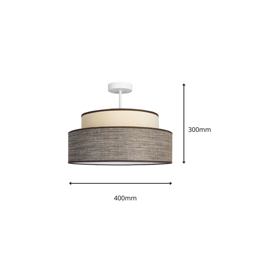 Lámpara de techo GRACE 1xE27/60W/230V color crema/marrón