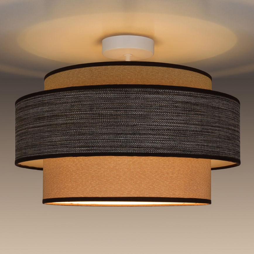 Lámpara de techo GRACE 1xE27/60W/230V color crema/marrón