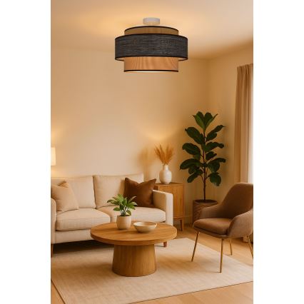 Lámpara de techo GRACE 1xE27/60W/230V color crema/marrón