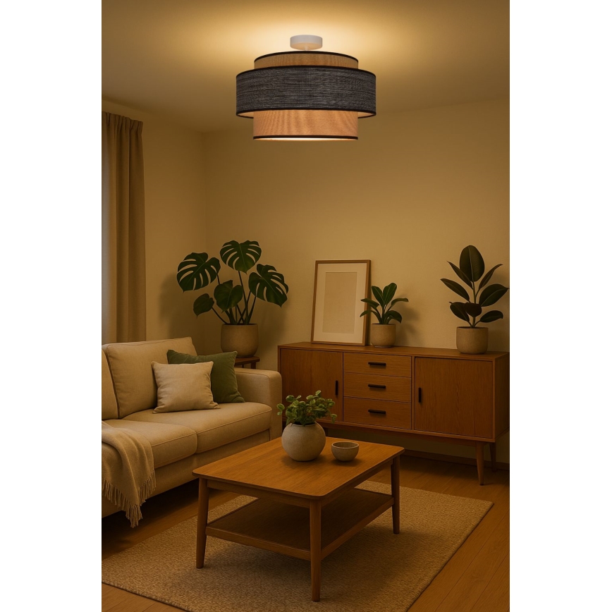 Lámpara de techo GRACE 1xE27/60W/230V color crema/marrón