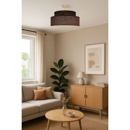 Lámpara de techo GRACE 1xE27/60W/230V marrón/beige