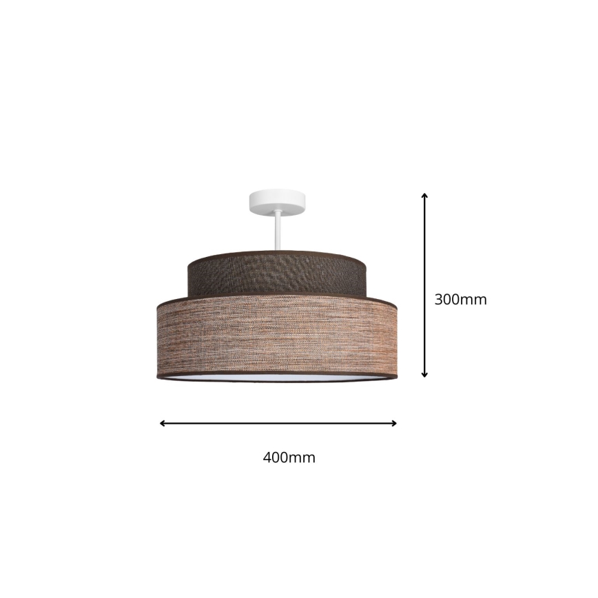 Lámpara de techo GRACE 1xE27/60W/230V marrón/beige