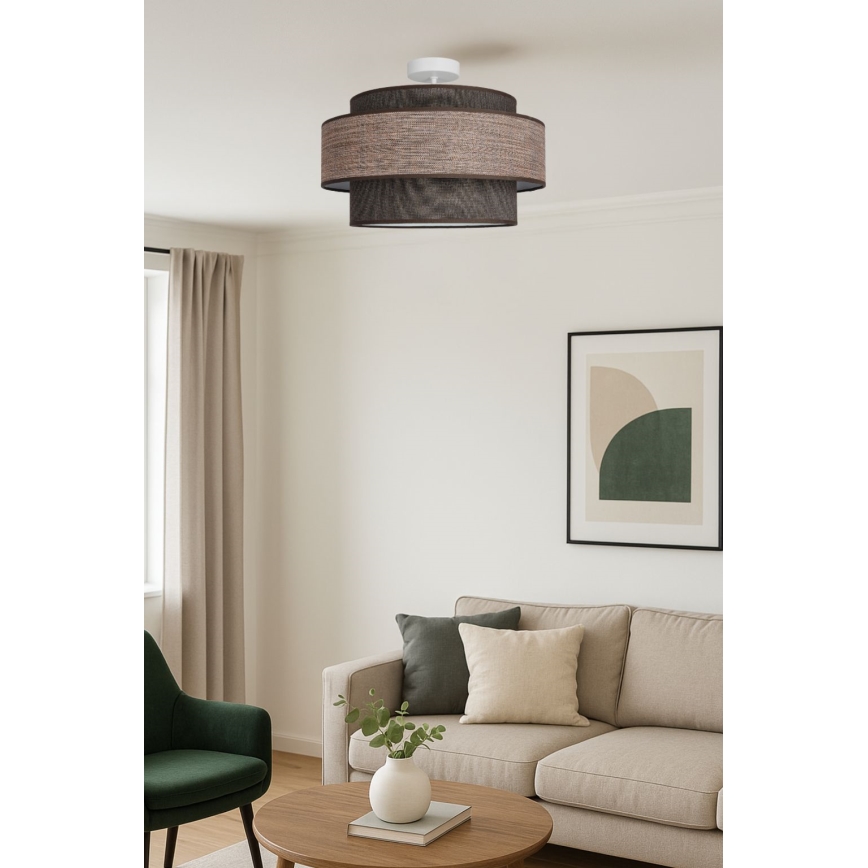 Lámpara de techo GRACE 1xE27/60W/230V marrón/beige