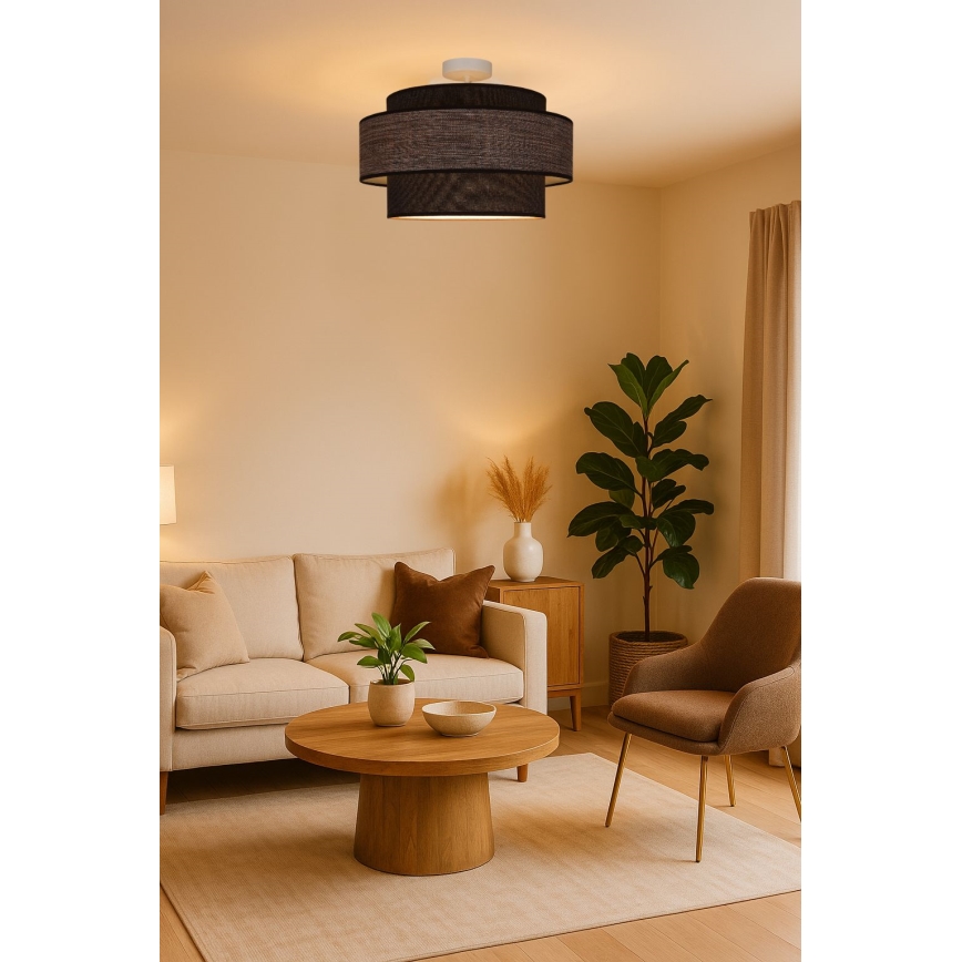 Lámpara de techo GRACE 1xE27/60W/230V marrón/beige