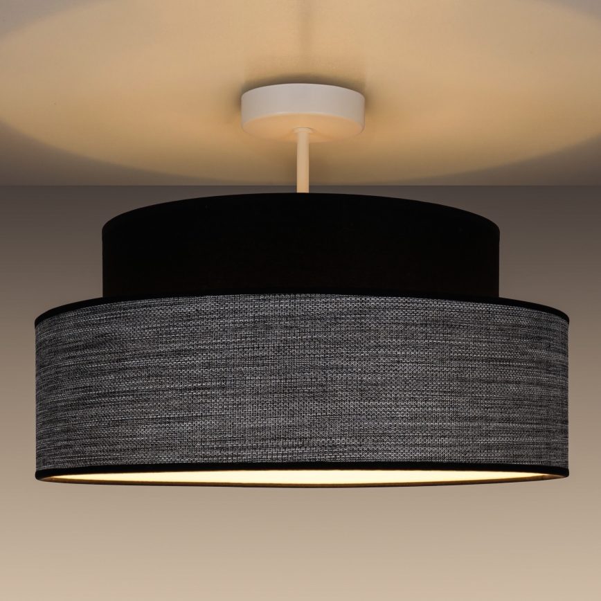 Lámpara de techo GRACE 1xE27/60W/230V negro/gris