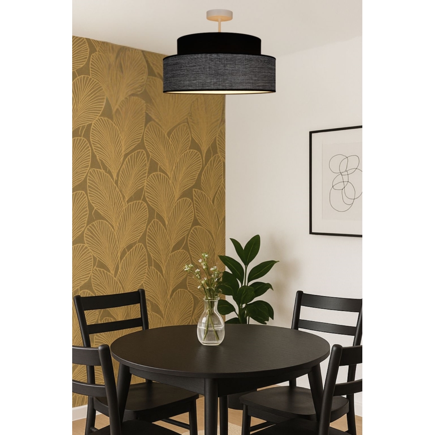 Lámpara de techo GRACE 1xE27/60W/230V negro/gris