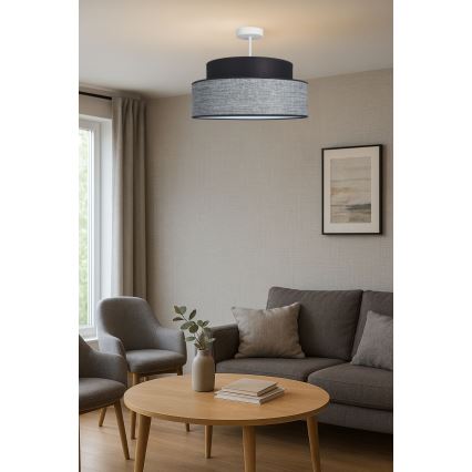 Lámpara de techo GRACE 1xE27/60W/230V negro/gris