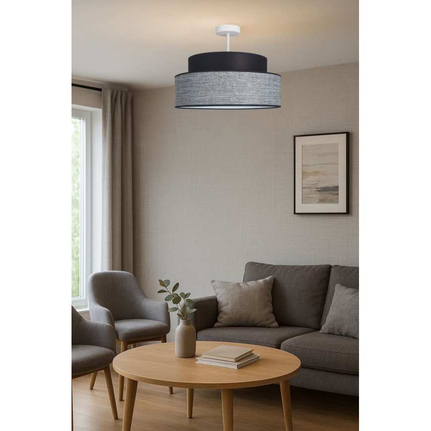 Lámpara de techo GRACE 1xE27/60W/230V negro/gris