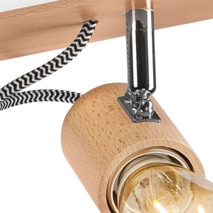 Lámpara de techo GUSTAVO 2xE27/60W/230V haya