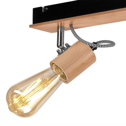 Lámpara de techo GUSTAVO 3xE27/60W/230V haya