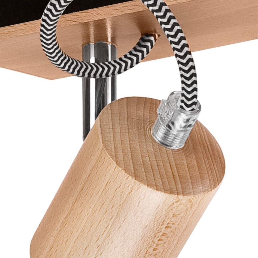 Lámpara de techo GUSTAVO 3xE27/60W/230V haya