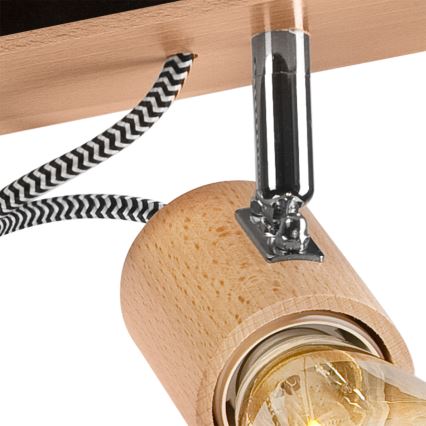 Lámpara de techo GUSTAVO 3xE27/60W/230V haya