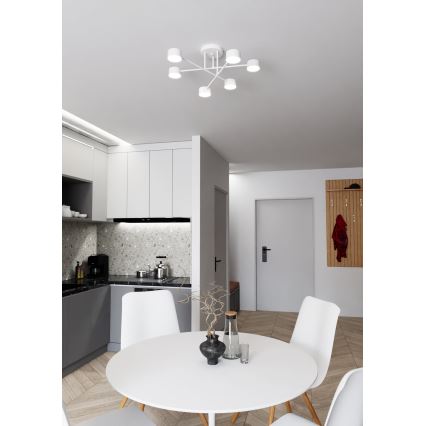 Lámpara de techo HALO 6xGX53/8W/230V blanco