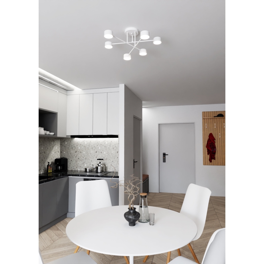 Lámpara de techo HALO 6xGX53/8W/230V blanco