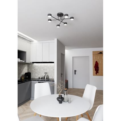 Lámpara de techo HALO 6xGX53/8W/230V negro