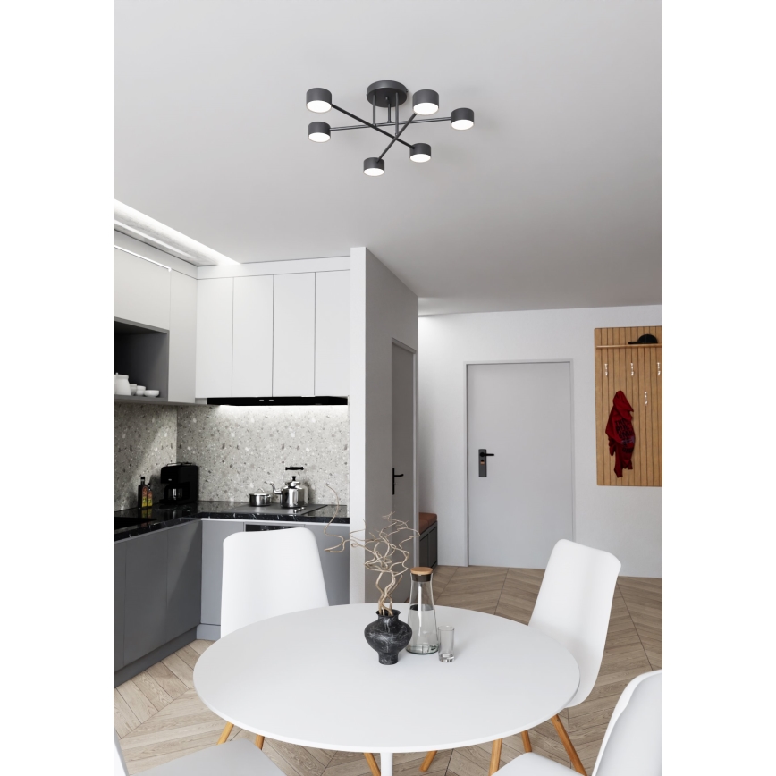Lámpara de techo HALO 6xGX53/8W/230V negro