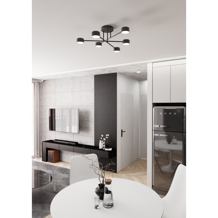 Lámpara de techo HALO 6xGX53/8W/230V negro