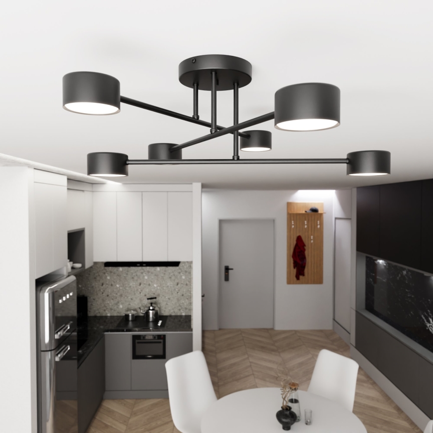 Lámpara de techo HALO 6xGX53/8W/230V negro
