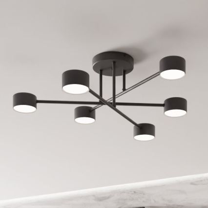 Lámpara de techo HALO 6xGX53/8W/230V negro