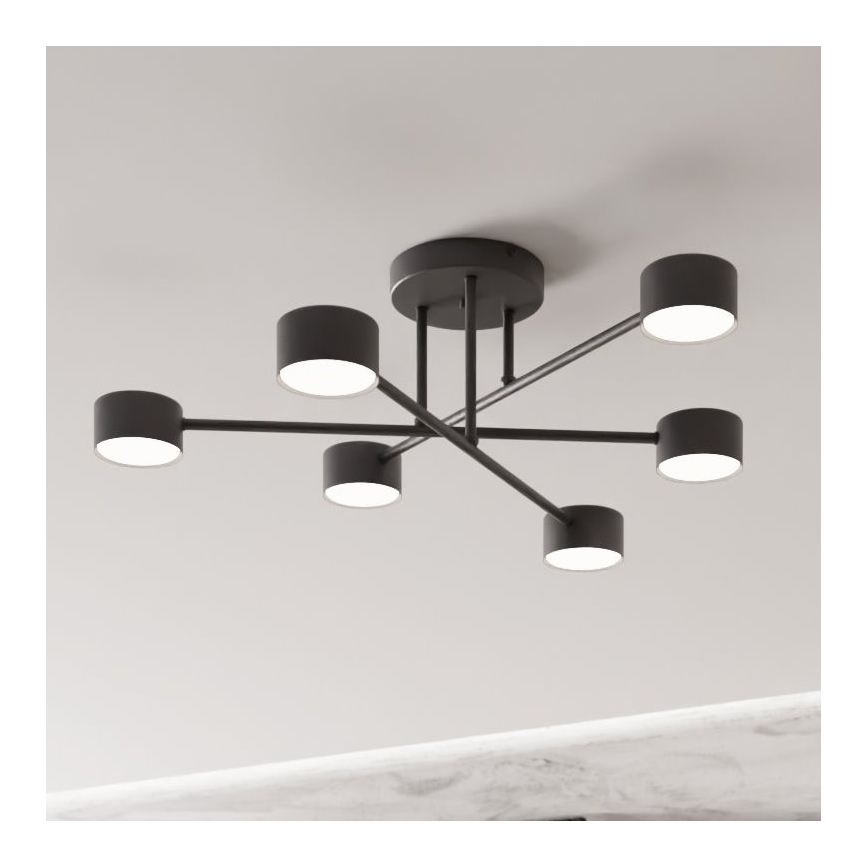 Lámpara de techo HALO 6xGX53/8W/230V negro